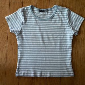 Brandy Melville Ashlyn Top in Blue and White